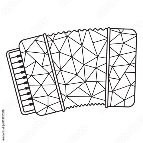 Low poly accordion stroke