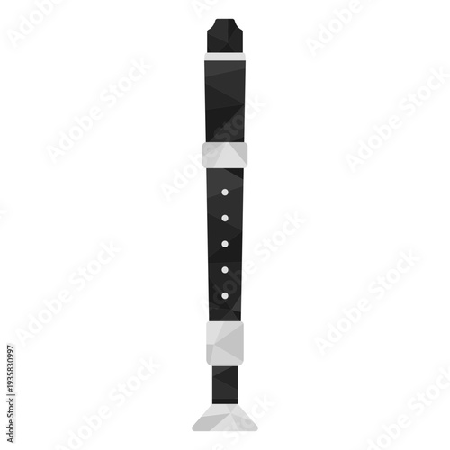 Low poly flute colored