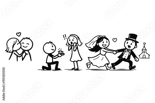 Whimsical cartoon characters celebrating a festive occasion together in a joyful manner.