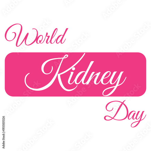 World Kidney Day healthcare poster, pink themed medical awareness