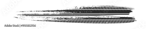 Tire tread marks, drift, motorsport, motocross, rally, tread mark with skid, grinding, splash effect.