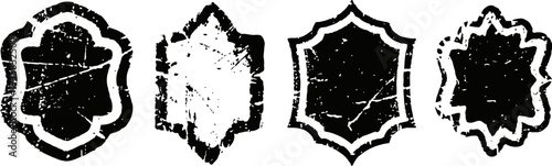 vintage shabby ornate frames set grunge distressed decorative borders, antique design elements