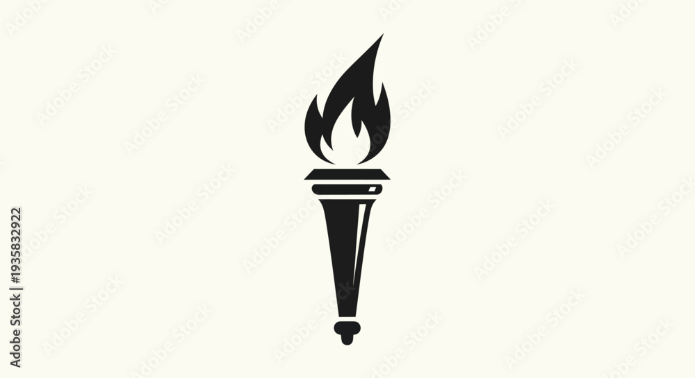 Obraz premium Torch illustration on white background