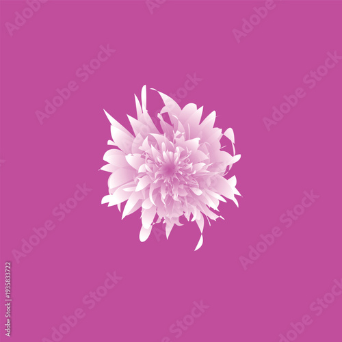 Abstract soft pink flower illustration with layered translucent petals on a pastel purple background. Modern digital floral artwork with smooth gradients and glowing center. Suitable for wallpaper, gr
