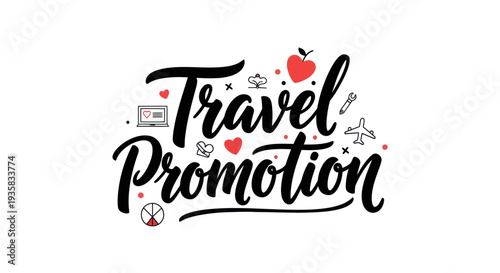 Travel promotion typography design