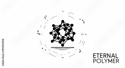 Abstract geometric molecule structure representing science and innovation