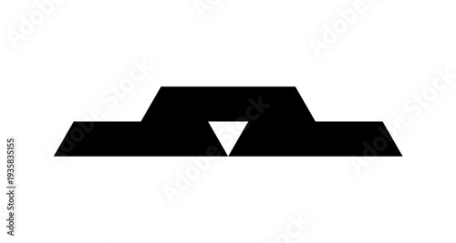 Gold ingots vector silhouette