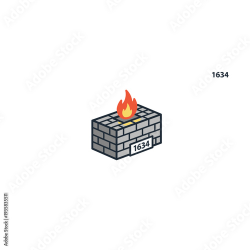 Secure Data Destruction Incinerator with 1984 Reference Icon