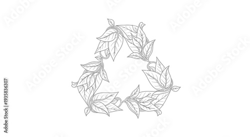Recycling Wreath Circular Eco Concept Illustration