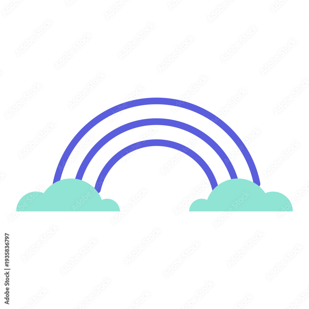 Fototapeta premium Rainbow colorful icon