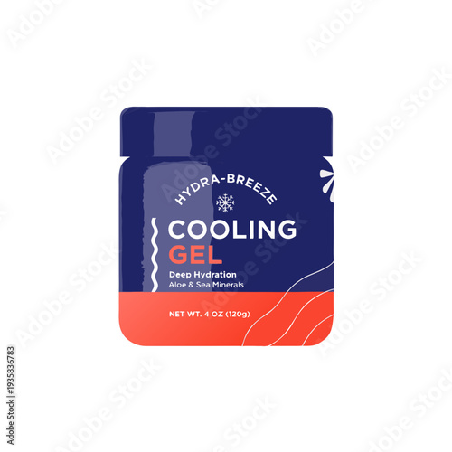 A jar of hydro freeze cooling gel on a white background