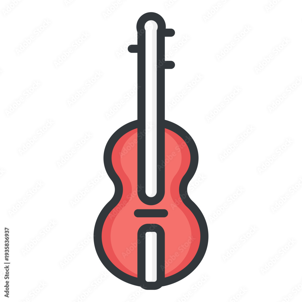 Fototapeta premium Violin stroke icon