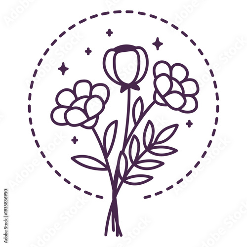 Assorted bouquet stroke