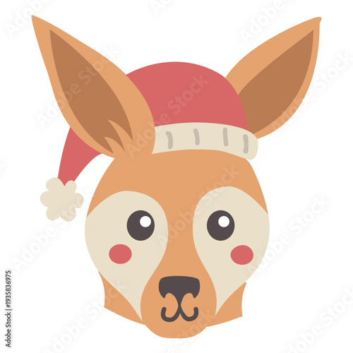 Australian red kangaroo flat design