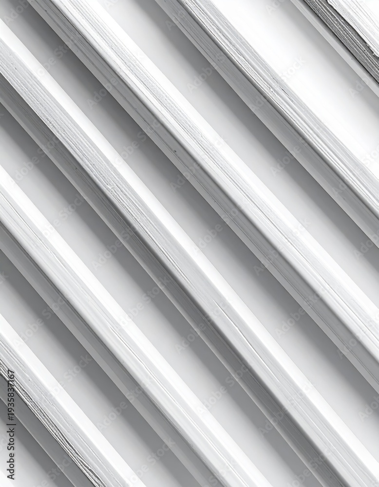 Obraz premium Abstract White Diagonal Stripe Texture Background with Clean Lines and Light Shadow