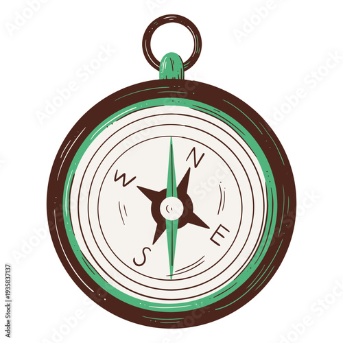 Compass hand drawn element
