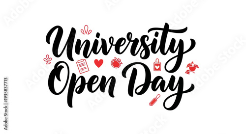 University open day promotional typography