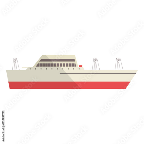 Modern yatch ship illustration