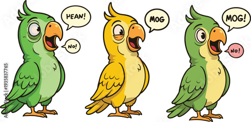 Cartoon barber characters set with diverse hairstyles professional hairdresser icons isolated flat vector illustration grooming salon concept collection design pack