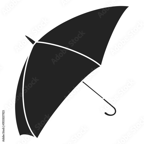 Open umbrella side black