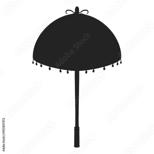 Parasol fringe silhouette