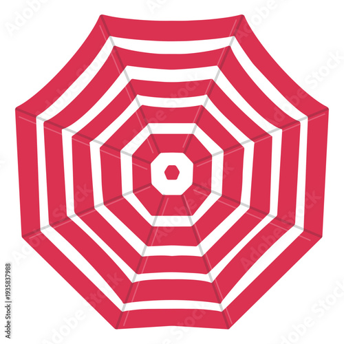 Red umbrella from above illustration