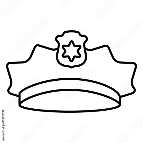 Police elements hat stroke