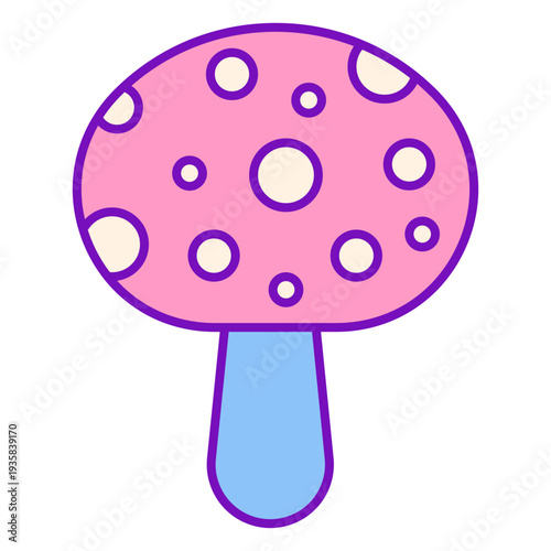 Magician colored mushroom stroke