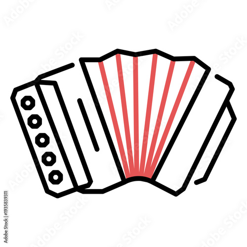 Polygonal accordion stroke