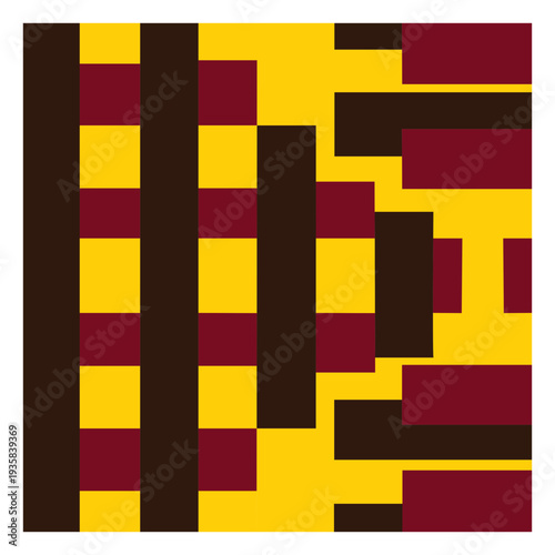 Abstract strip kente composition