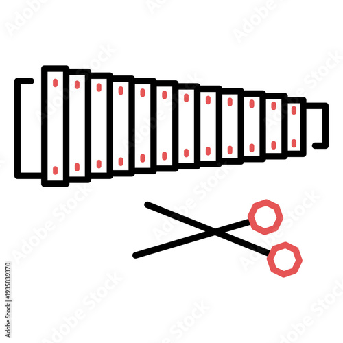 Polygonal xylophone stroke