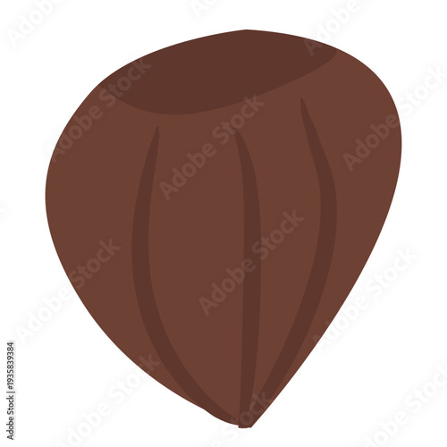 Acorn without cap flat icon
