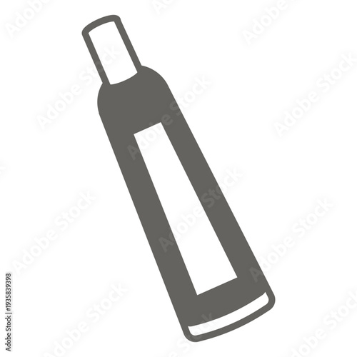 Chemical tube grey flat icon