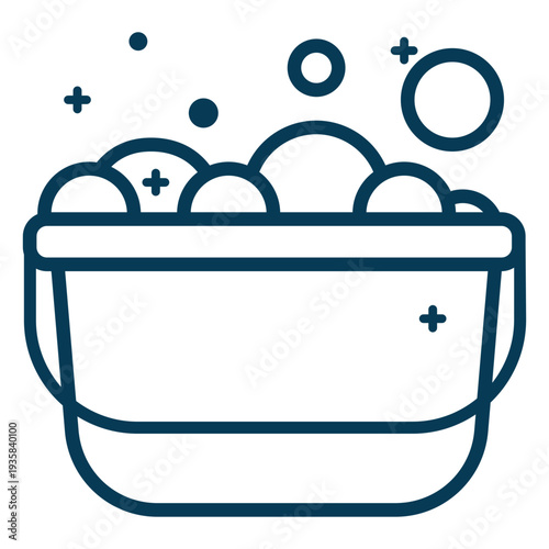 Bubbly soap water container stroke