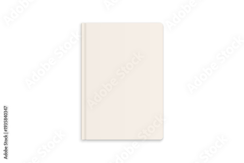 Minimal Blank Hardcover Book Mockup Light Beige