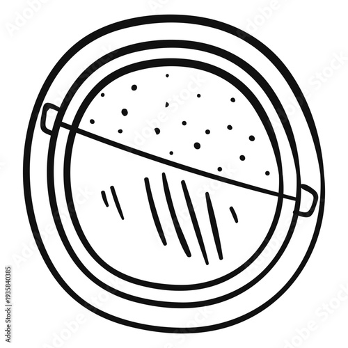 Hand drawn blush makeup mirror