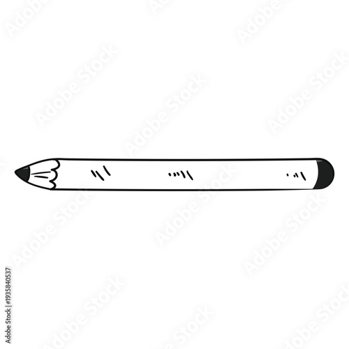 Hand drawn pencil stroke