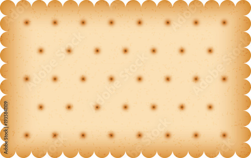 Cracker cookie. Sweet bakery. Rectangular form snack