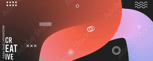 Colorful abstract geometric shapes for creative design projects