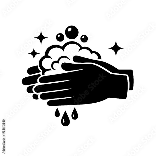 Hand Washing Icon – Hygiene, Sanitation, Clean Hands Vector