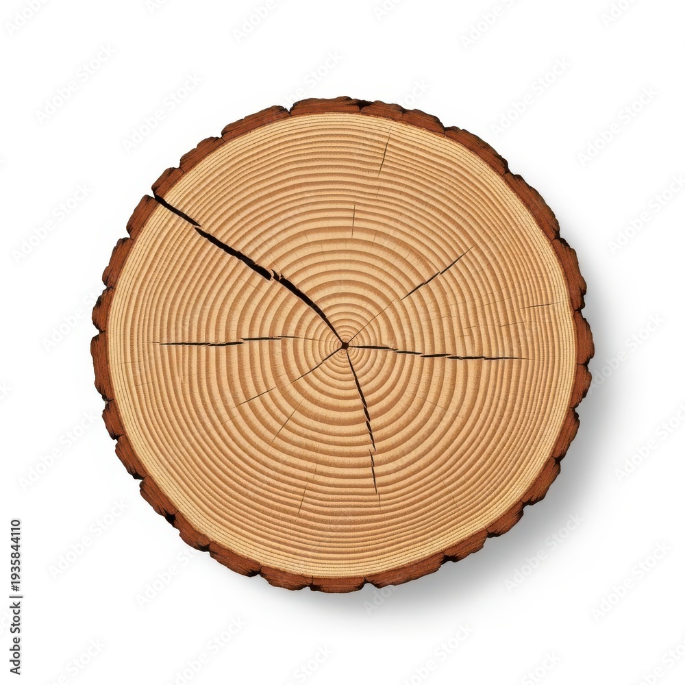 Obraz premium Close-up view of a tree stump showcasing its intricate growth rings and natural patterns