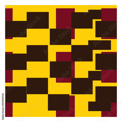 Squared kente composition