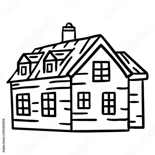 Large house smokestack stroke building