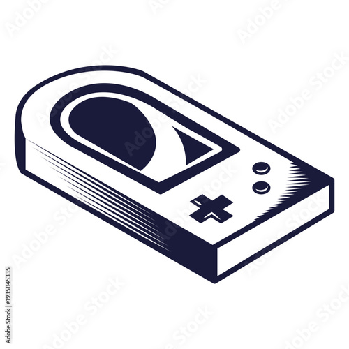 Oldschool gaming console illustration