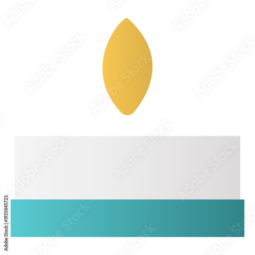 Pillar candle flat design