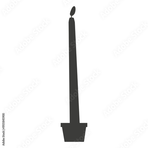 Tall taper candle silhouette