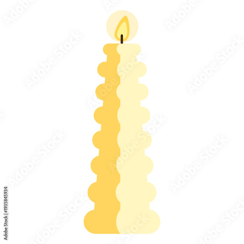 Wavy shape candle flat
