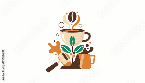 vector of coffee