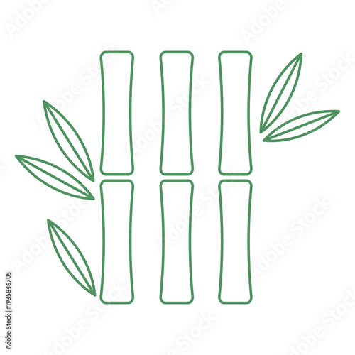 Cuadro en lienzo Bamboo plant grass fence stroke
