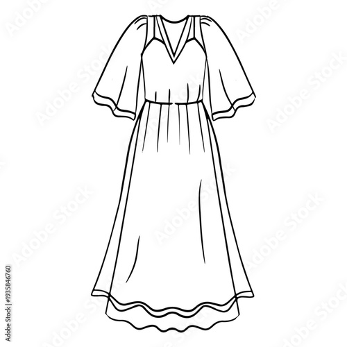Female dress outfit stroke
